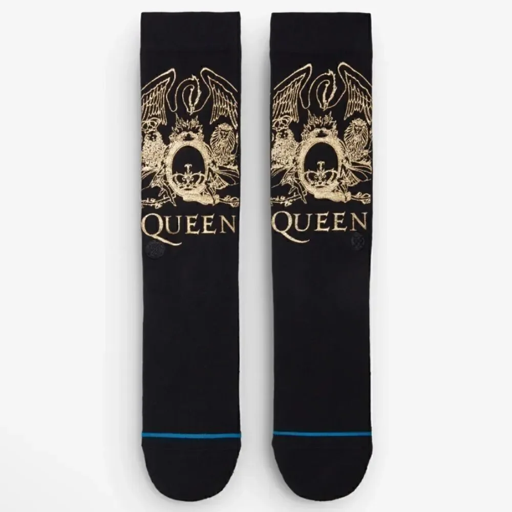 NWOT New Stance x Queen Collab Golden Crew Socks Large Unisex Band Music Freddy